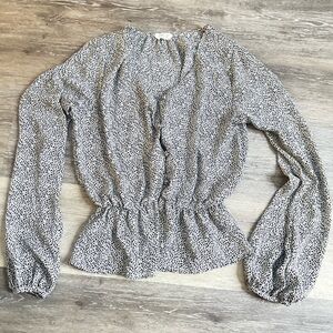 Sienna Sky Black and White Patterned Blouse